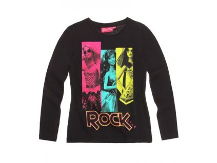 Triko BARBIE black dlouhý rukáv   E5
