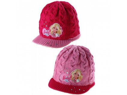 Dívčí čepice BARBIE s kamínky a kšiltem