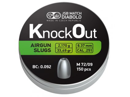 Diabolo JSB KnockOut Slugs .251/ 6,37 mm 150 ks