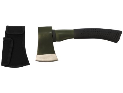 Sekera DELUXE FIBERGLASS s gumovou rukojetí ZELENÁ  300 mm