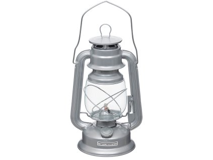 Lampa petrolejová Zinek 28 cm STŘÍBRNÁ