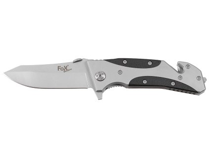 Zavírací nůž s řezacím a úderným nástrojem, hladké ostří, 20cm černo-stříbrný 45881 FoX Outdoor