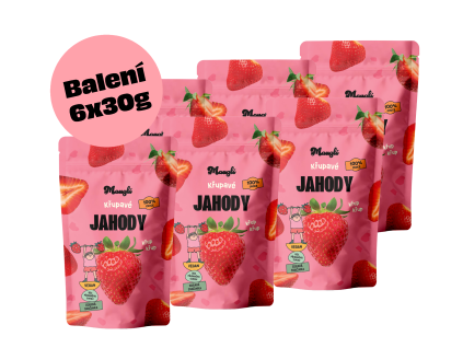 Mauglí křupavé jahody 6×30g