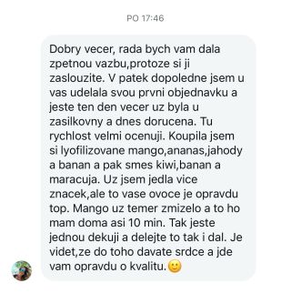 Takové zprávy nám dělají obrovskou radost ❤️ Vážíme si každé zpětné vazby – ať už je to pochvala, nebo podnět ke zlepšení....