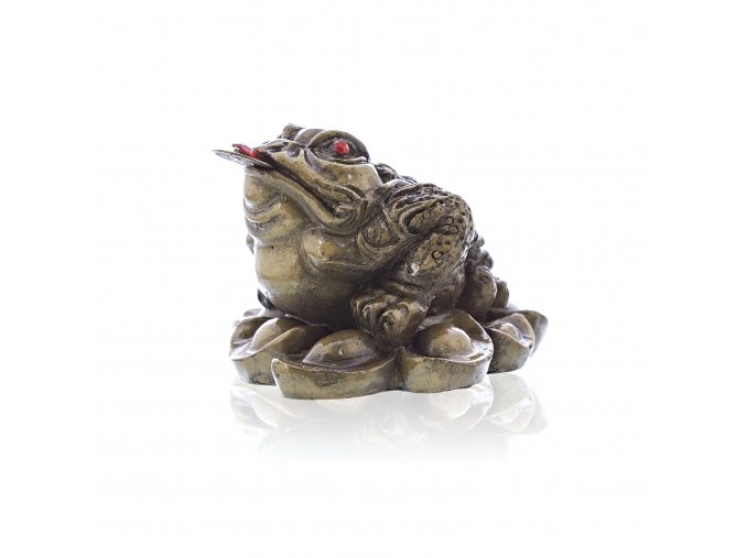 Soška - Bohatá žába  s mincí podle Feng Shui