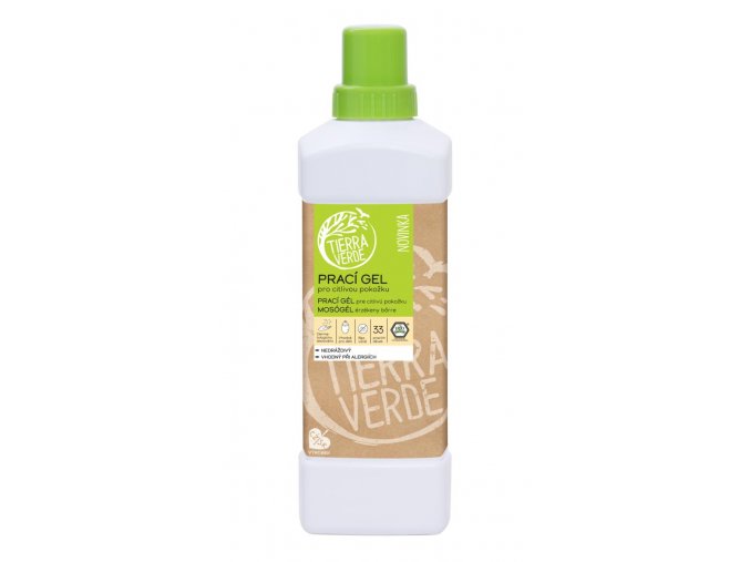Tierra Verde Prací gel z mýdlových ořechů pro citlivou pokožku (láhev 1l)