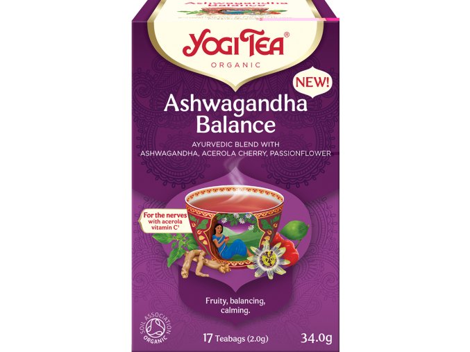 BIO Rovnováha Ashwagandhy Yogi Tea - Ashwagandha Balance 17x2g