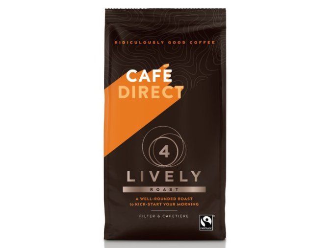Cafedirect Lively mletá káva s tóny karamelu 227g