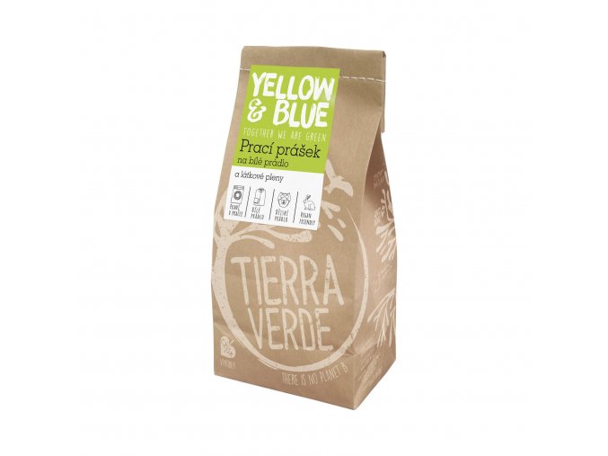 Tierra Verde Prací prášek z mýdlových ořechů na bíle prádlo a látkové pleny