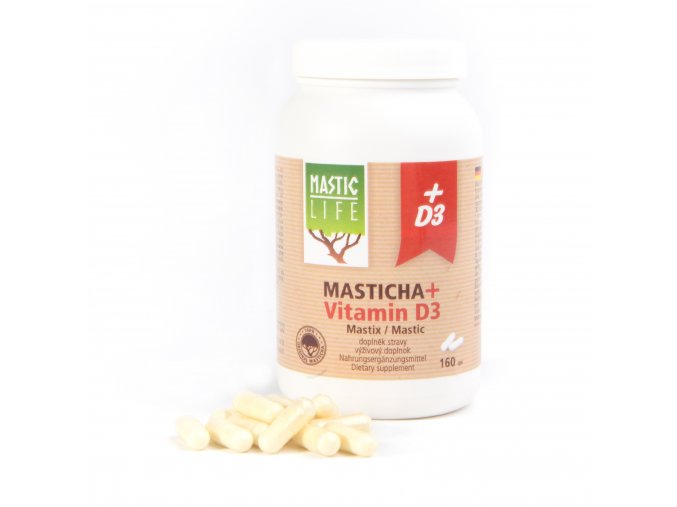Chios Masticha+ Vitamin D3, 160 kapslí