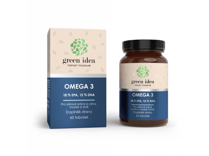 TOPVET Omega 3 - 18% EPA, 12% DHA gelové kapsle 60 tobolek