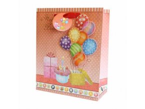 Dárková taška balónky - Vše nejlepší k narozeninám