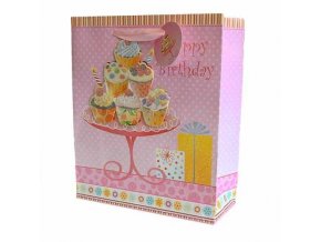 Dárková taška cakes - Vše nejlepší k narozeninám