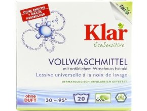 KLAR -Prací prášek s extraktem z mýdlových ořechů 1,1 Kg