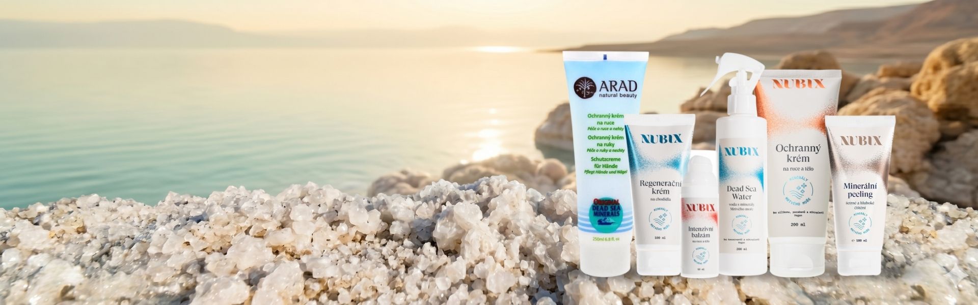 Produkty ARAD a NUBIX na pláži