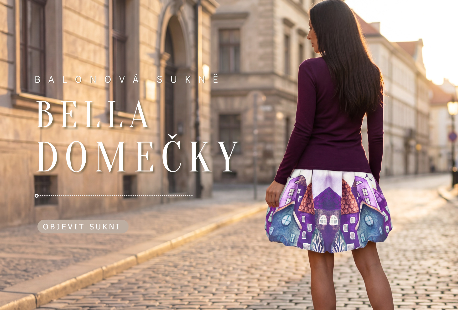 Balónová sukně BELLA Domečky