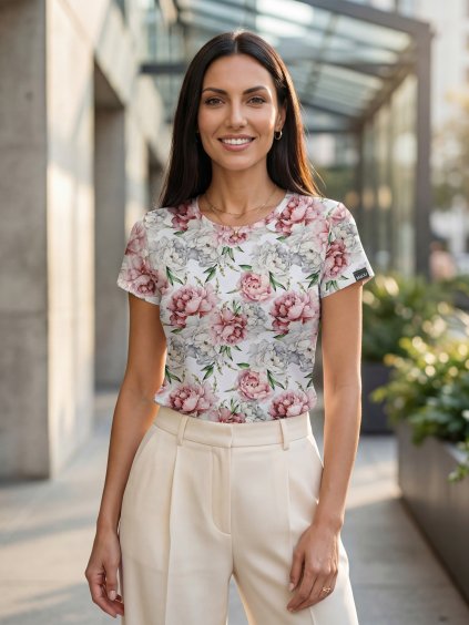 Triko IRIS - Pivoňky rosé