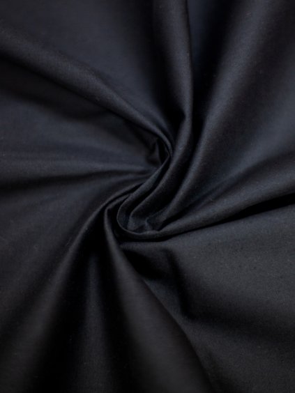 Bavlněné plátno popelín jednobarevný ČERNÁ