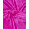 Plyšová látka FLANEL FLEECE oboustranný RŮŽOVÁ SYTÁ - balení po 1 m