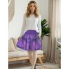 Kolová sukně AMELIA - fialová pírka