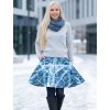 Kolová sukně AMELIA - modré střepy
