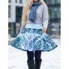 Kolová sukně AMELIA - modré střepy