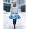 Kolová sukně AMELIA - modré střepy