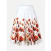 Kolová sukně AMELIA - vlčí máky
