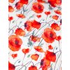 Bavlněná teplákovina nepočesaná MÁKY WATERCOLOR