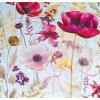 PANEL bavlněná teplákovina VELKÉ KVĚTY 72x72 cm