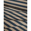 Viskózový úplet směsový PRUHY HNĚDÁ-TMAVĚ ŠEDÁ