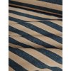 Viskózový úplet směsový PRUHY HNĚDÁ-TMAVĚ ŠEDÁ