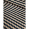 Viskózový úplet směsový PRUHY HNĚDÁ-TMAVĚ ŠEDÁ
