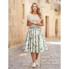 Kolová sukně AMELIA - Zelený vánek