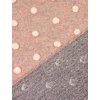 Kabátovina vlněná 3D PUNTÍKY starorůžová