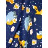 Bavlněné plátno standard LIŠKY NA MRÁČKU tmavě modrá