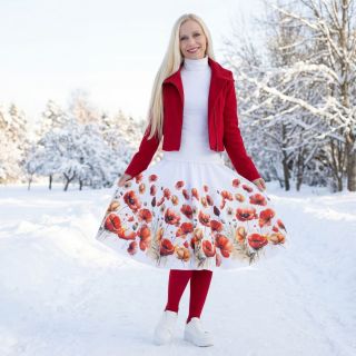 Vlčí máky 🌺 Výrazný, ale stále jemný vzor. Pro ženy, které mají rády barvy, a přitom chtějí zůstat samy sebou. Sukně,...