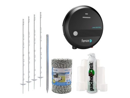 Sada pachový + elektrický ohradník ochrana pole před divočáky, černou zvěří DUO zdroj lanko 400 m 1