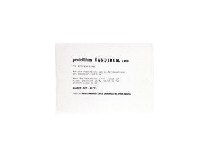 M 13017 Kultura pro výrobu sýrů s bílou plísní (Penicillium Candidum)