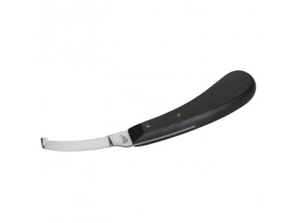Kopytní nůž AESCULAP s ebenovou rukojetí, jednostranný, pravý úzký
