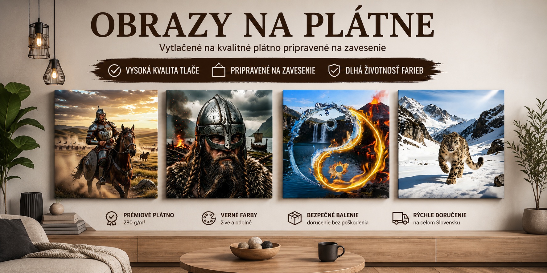 Moderné obrazy na plátne do bytu, hotela alebo kancelárie