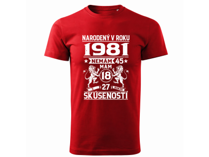 Tričko Narodený v roku 1981