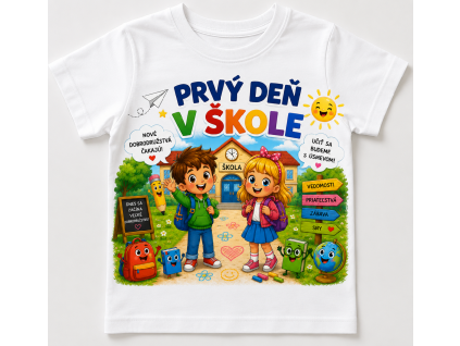 triko škola biele
