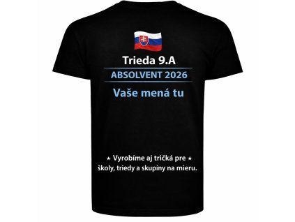 Tričko absolvent, tlač pre školy