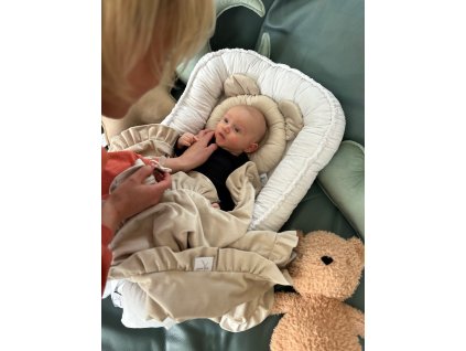 Hnízdečko pro miminko – bílý velvet