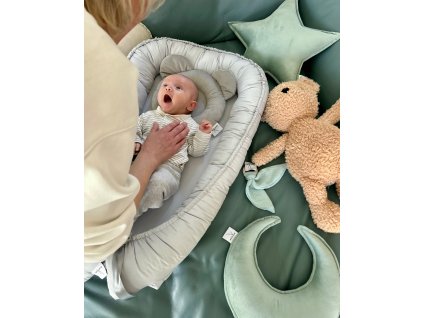 Hnízdečko pro miminko – šedá 100% bavlna