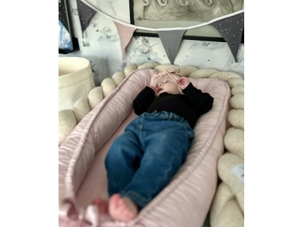 Hnízdečko pro miminko – starorůžová 100% bavlna