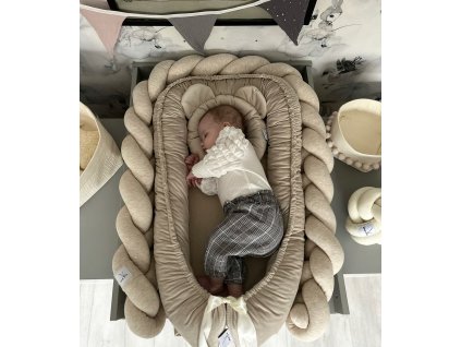 Hnízdečko pro miminko – béžový velvet
