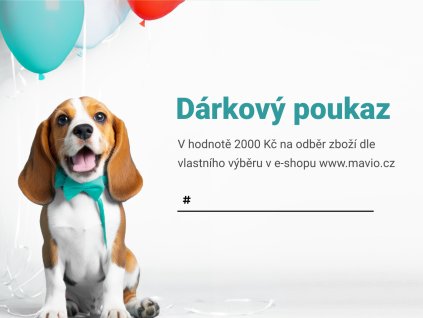 Mavio darkovy poukaz eshop pro psy