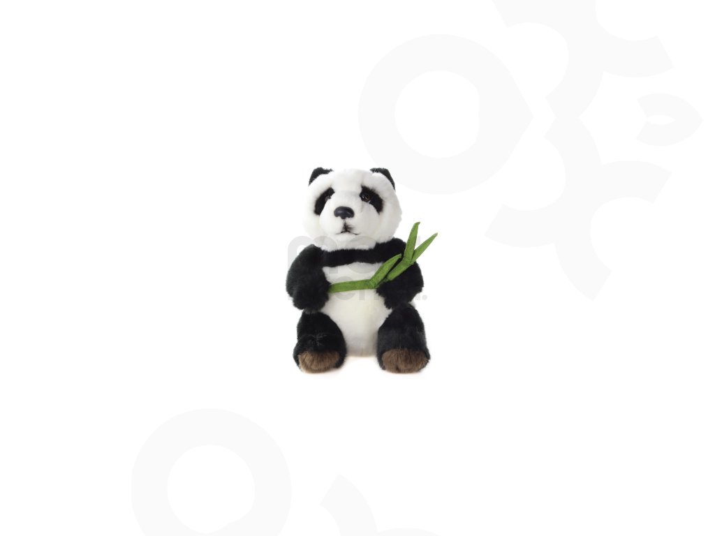 Plyš Panda s listem 18 cm